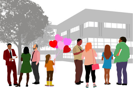 Foto: Getty images en gruppe mennesker som holder ballonger